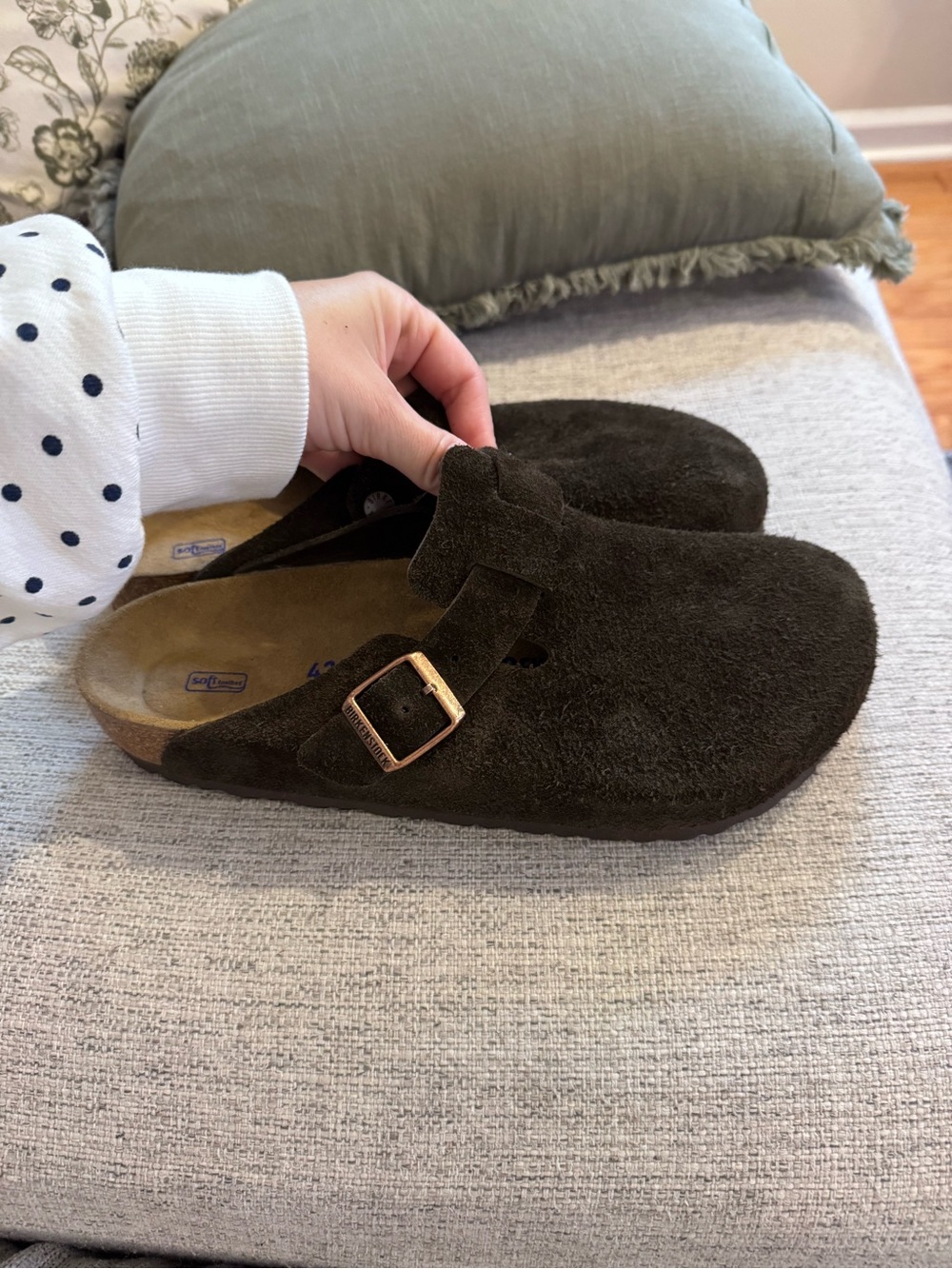 Mocha Birkenstocks Boston Clogs